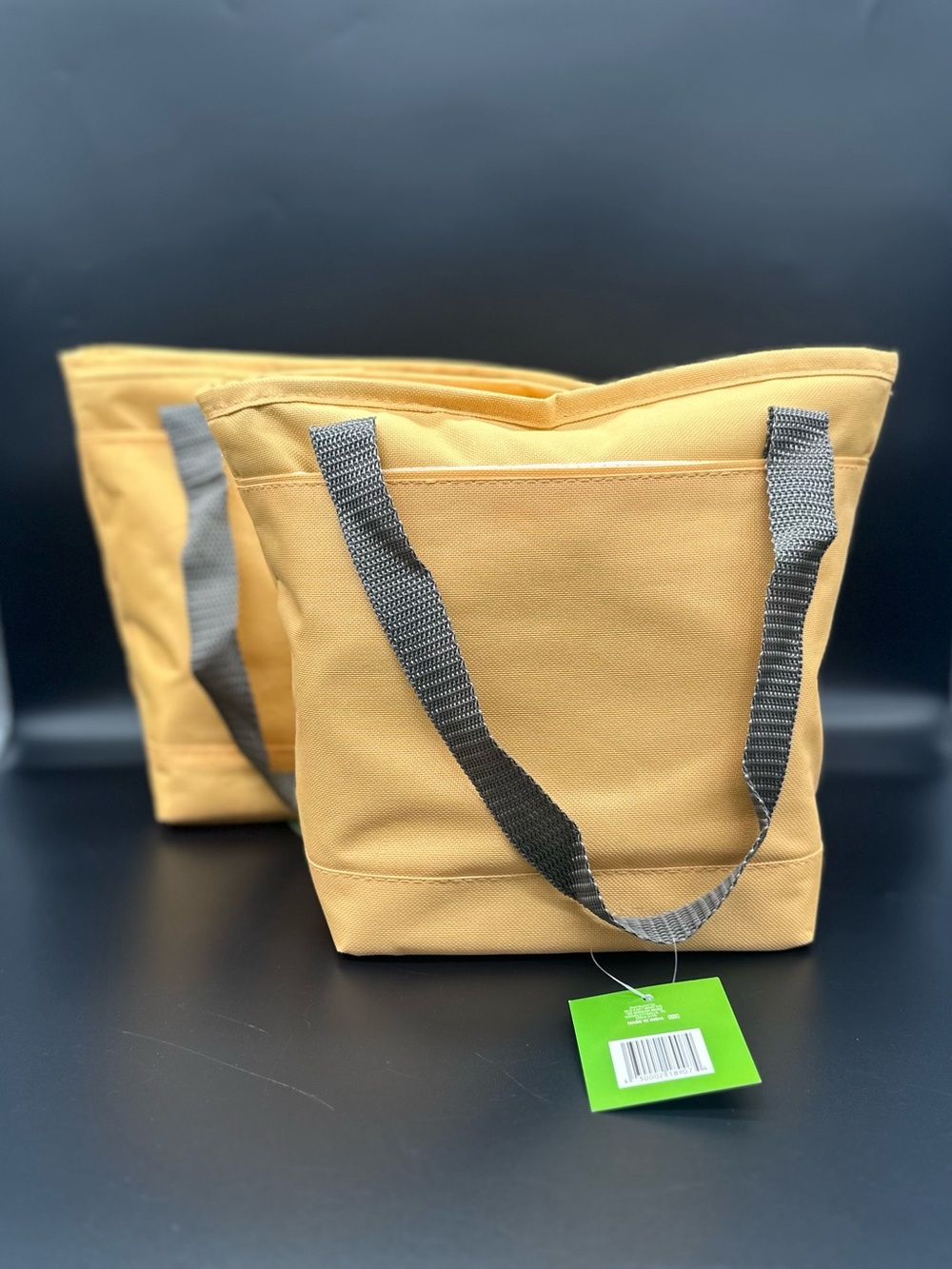 Lot of 2 Soft Cooler 8-Can Tote Bag Orange Insulated Zipper Lunch w Side Pocket